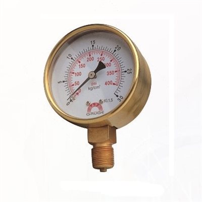 All Brass Steam Pressure Gauge
